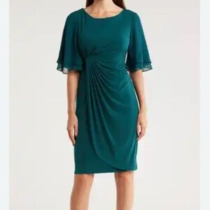 Connected Apparel Teal Midi Dress